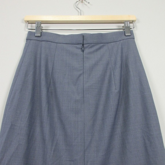 Theory Hemdall B Continuous Pencil Skirt 0 Grey Wool Blend Career Office 188 - Picture 8 of 13